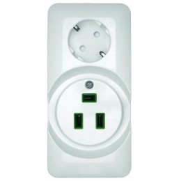 Розетка 2-м ОП Blanca / Прима 250В комбинир. для электроплиты 32А+силовая 16А (опт. упак.) бел. SE RA32-211R-B