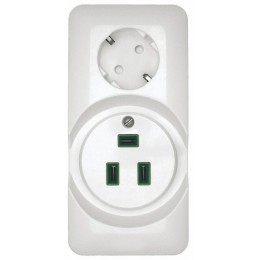 Розетка 2-м ОП Blanca / Прима 250В комбинир. для электроплиты 32А+силовая 16А (опт. упак.) бел. SE RA32-211R-B