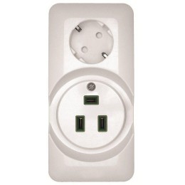 Розетка 2-м ОП Blanca / Прима 250В комбинир. для электроплиты 32А+силовая 16А (опт. упак.) бел. SE RA32-211R-B