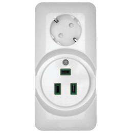 Розетка 2-м ОП Blanca / Прима 250В комбинир. для электроплиты 32А+силовая 16А (опт. упак.) бел. SE RA32-211R-B