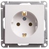 Розетка 1-м СП W59 16А IP20 с заземл. без защ. шторок механизм бел. SE RS16-154-1-86