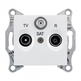 Розетка телевизионная оконечная TV/R/SAT СП Sedna 1дБ бел. SchE SDN3501321
