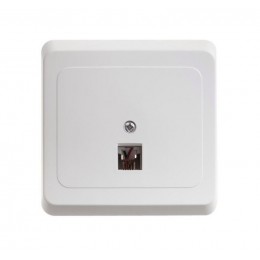 Розетка телефонная 1-м СП Этюд бел. SE TELC-001B