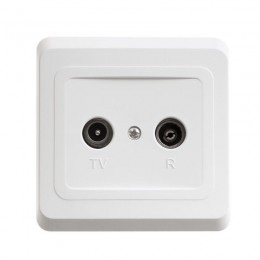 Розетка телевизионная оконечная TV/FM 1-м СП Этюд бел. SchE TVC-001B