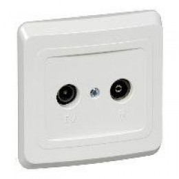 Розетка телевизионная оконечная TV/FM 1-м СП Этюд бел. SchE TVC-001B