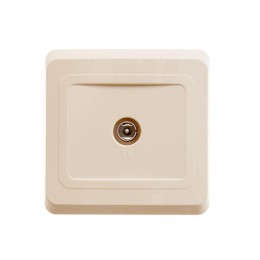 Розетка телевизионная оконечная TV 1-м СП Этюд крем. SE TVC-002K