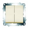 Выключатель 2-кл. 1мод. СП Cosmo 10А IP20 механизм крем. ABB 619-010300-202