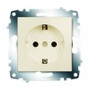 Розетка 1-м СП 1мод. Cosmo 16А IP20 с заземл. механизм крем. ABB 619-010300-217