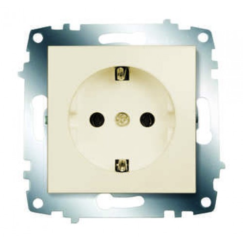 Розетка 1-м СП 1мод. Cosmo 16А IP20 с заземл. механизм крем. ABB 619-010300-217