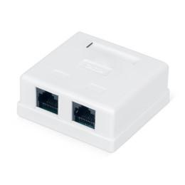 Розетка компьютерная RJ-45 WR-WS-8P8C-C5E-2 кат. 5e неэкранир. двойная внешняя Dual IDC бел. WRline 505216