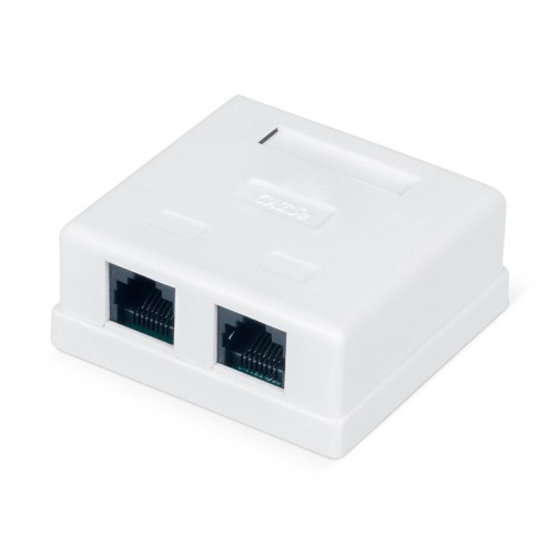 Розетка компьютерная RJ-45 WR-WS-8P8C-C5E-2 кат. 5e неэкранир. двойная внешняя Dual IDC бел. WRline 505216