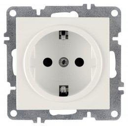 Розетка 1-м СП LAVIN/KAREN 16А IP20 с заземл. механизм бел. ARVIA 50 01 1000 217