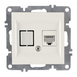 Розетка компьютерная LAVIN/KAREN RJ45 кат.6 механизм бел. ARVIA 50 01 1000 247