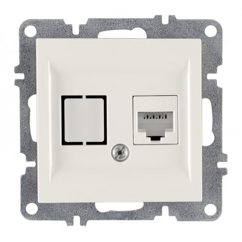 Розетка компьютерная LAVIN/KAREN RJ45 кат.6 механизм бел. ARVIA 50 01 1000 247