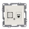 Розетка телефонная 1вых. СП 1мод. LAVIN/KAREN RJ45 кат.3 механизм бел. ARVIA 50 01 1000 221