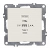 Розетка LAVIN/KAREN USB + TYPE-C механизм бел. ARVIA 50 01 1000 304