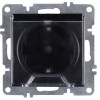 Розетка 1-м СП LAVIN/KAREN 16А IP20 с заземл. с крышкой механизм черн. ARVIA 50 07 2000 218