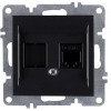 Розетка компьютерная LAVIN/KAREN RJ45 кат.6 механизм черн. ARVIA 50 07 2000 247