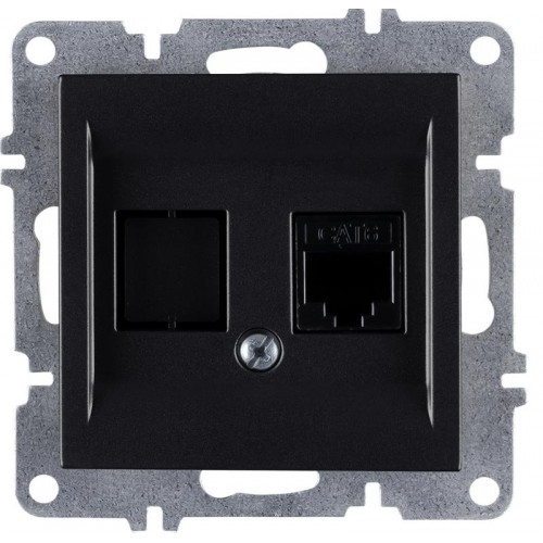 Розетка компьютерная LAVIN/KAREN RJ45 кат.6 механизм черн. ARVIA 50 07 2000 247