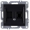 Розетка телефонная 1вых. СП 1мод. LAVIN/KAREN RJ45 кат.3 механизм черн. ARVIA 50 07 2000 221