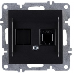 Розетка телефонная 1вых. СП 1мод. LAVIN/KAREN RJ45 кат.3 механизм черн. ARVIA 50 07 2000 221