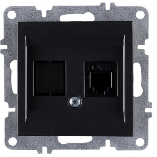 Розетка телефонная 1вых. СП 1мод. LAVIN/KAREN RJ45 кат.3 механизм черн. ARVIA 50 07 2000 221