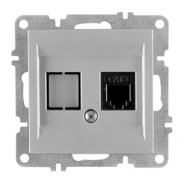 Розетка телефонная 1вых. СП 1мод. LAVIN/KAREN RJ45 кат.3 механизм сер. ARVIA 50 03 2000 221