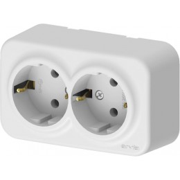 Розетка 2-м СП ARIA 16А IP20 с заземл. бел. ARVIA 25 01 1000 907