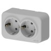 Розетка 2-м СП ARIA 16А IP20 с заземл. сер. ARVIA 25 22 1000 907