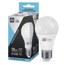 Лампа светодиодная LED-MO-12/24В-PRO 10Вт 4000К нейтр. бел. E27 800лм 12-24В низковольтная ASD 4690612006970