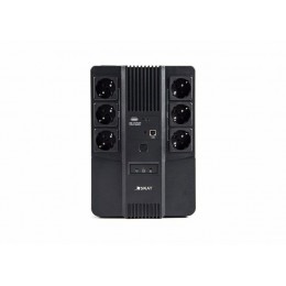 Источник бесперебойного питания SKAT-UPS 800 AI 220В 480Вт 1 АКБ 9А.ч внутр. меандр. стабилизац. напряж. 6 выход. Бастион 452