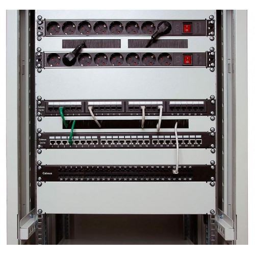 Заглушка SH-J019-1U-BK 19дюйм 1U RAL 9004 фальш-панель черн. Cabeus 8638c