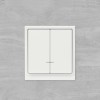 Выключатель 2-кл. KANT с подсветкой бел. магнолия DKC 7000134