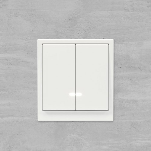 Выключатель 2-кл. KANT с подсветкой бел. магнолия DKC 7000134