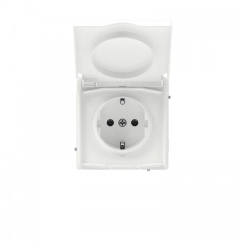 Розетка силовая KANT IP44 2P+E защ. шторки с крышкой бел. магнолия DKC 7000013