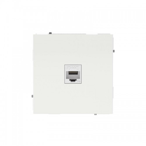 Розетка компьютерная 1-м KANT RJ45 кат.5E без шторки бел. магнолия DKC 7000663