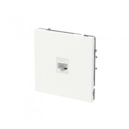 Розетка компьютерная 1-м KANT RJ45 кат.5E без шторки бел. магнолия DKC 7000663