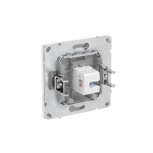 Розетка компьютерная 1-м KANT RJ45 кат.5E без шторки бел. магнолия DKC 7000663