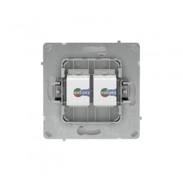 Розетка компьютерная 2-м KANT RJ45 кат.5E без шторки бел. магнолия DKC 7000664