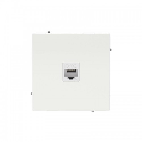 Розетка компьютерная 1-м KANT RJ45 кат.6A без шторки бел. магнолия DKC 7000673
