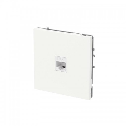 Розетка компьютерная 1-м KANT RJ45 кат.6A без шторки бел. магнолия DKC 7000673