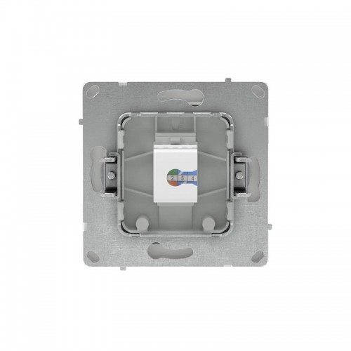 Розетка компьютерная 1-м KANT RJ45 кат.6A без шторки бел. магнолия DKC 7000673