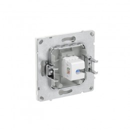 Розетка компьютерная 1-м KANT RJ45 кат.6A без шторки бел. магнолия DKC 7000673