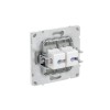 Розетка компьютерная 2-м KANT RJ45 кат.6A без шторки бел. магнолия DKC 7000674