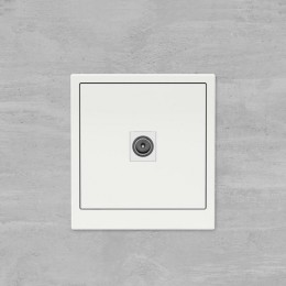 Розетка телевизионная одиночная TV KANT бел. магнолия DKC 7000503