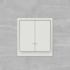 Выключатель 2-кл. KANT с подсветкой бел. песок DKC 7010134