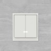 Выключатель 2-кл. KANT с подсветкой бел. песок DKC 7010134