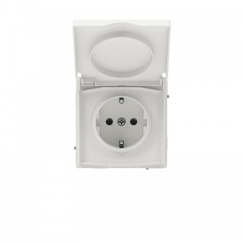 Розетка силовая KANT IP44 2P+E защ. шторки с крышкой бел. песок DKC 7010013