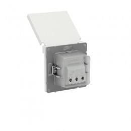 Розетка силовая KANT IP44 2P+E защ. шторки с крышкой бел. песок DKC 7010013