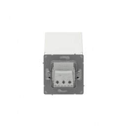 Розетка силовая KANT IP44 2P+E защ. шторки с крышкой бел. песок DKC 7010013